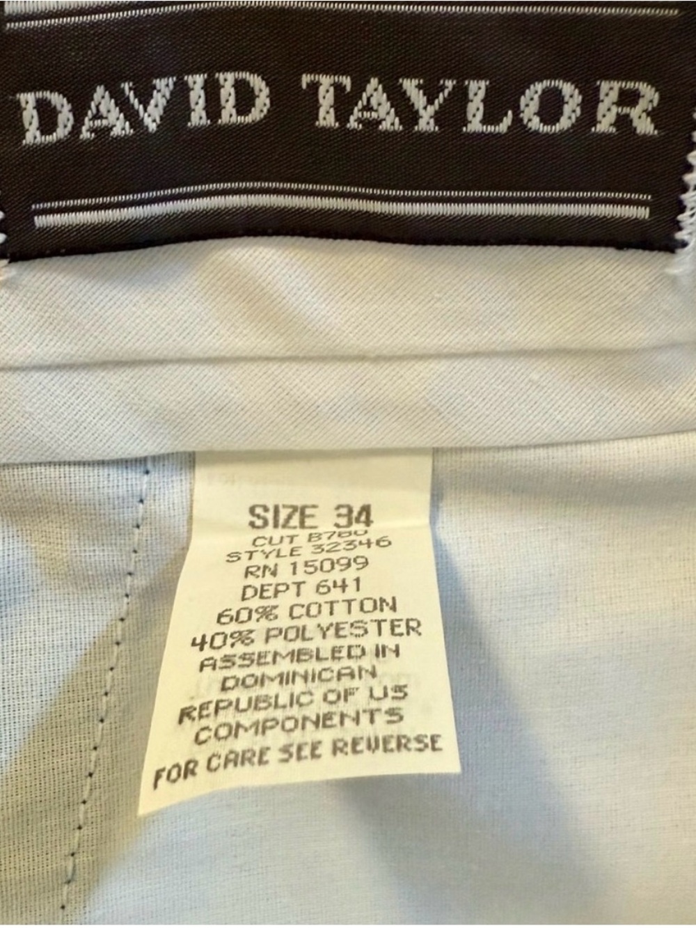 Deadstock David Taylor Teal Classic Shorts Men’s 34 Belted Vintage NOS - Picture 3 of 4